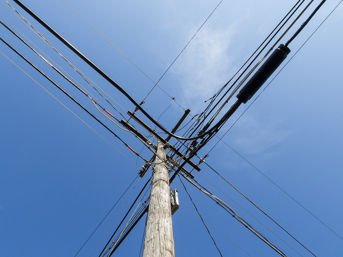 Photo of overhead power lines